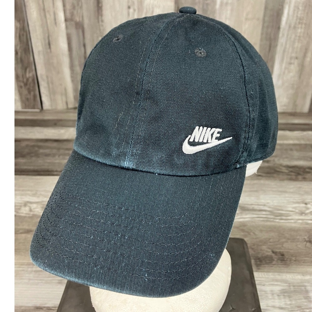 Nike Heritage86 Adjustable Baseball Cap Black Cotton Futura Logo Hat OSFM